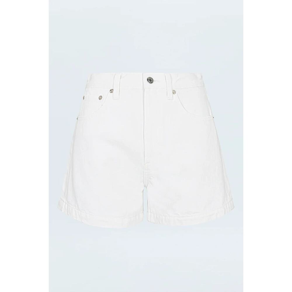 Pistola Saige Wide Leg Denim Shorts Sz 31 White Flared Leg